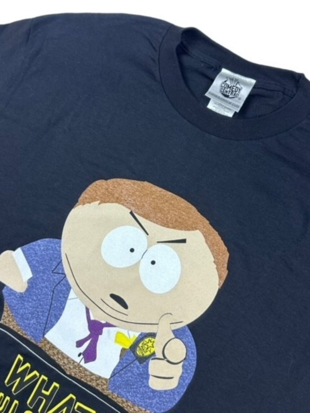 VTG NEW Comedy Central South Park "What are you looking at" T-Shirt Black • 42